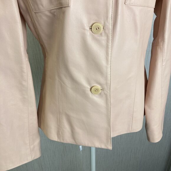 Talbots Light Pink Leather Jacket - Picture 4 of 11